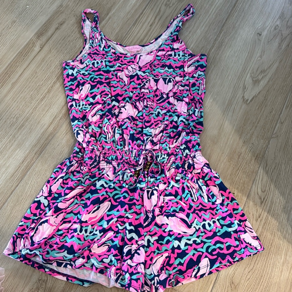 Lilly Pulitzer Tala Romper Pop Up Lobstah Roll